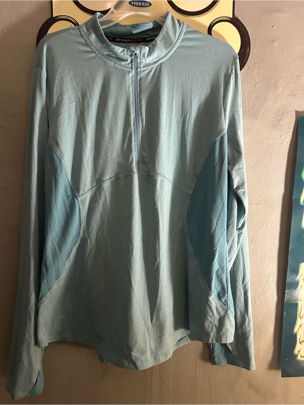 Spyder Light Blue Half-Zip womens Sweater